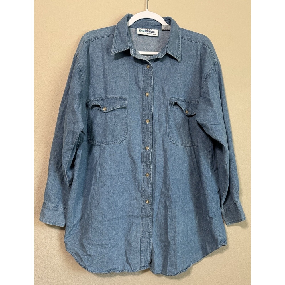 Carolina Blues by Carolina Colours Ladies Long Sleeve Faded Blue Denim Shirt 20W